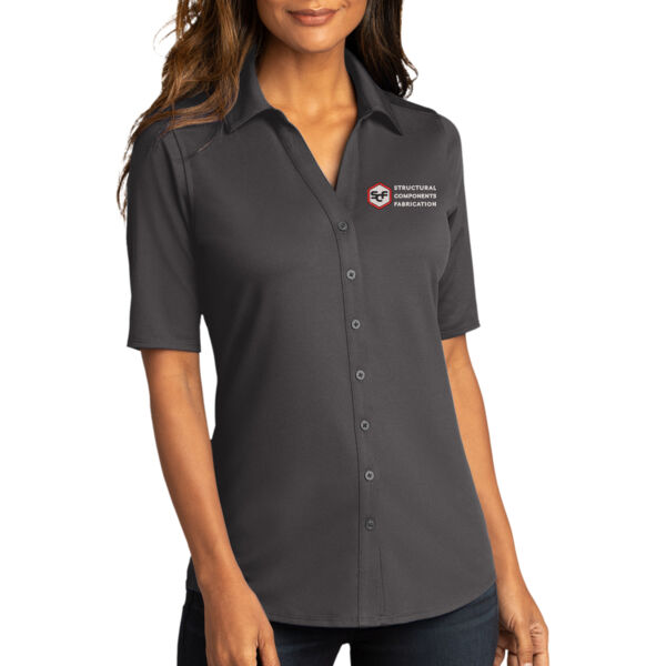 Port Authority ® Ladies City Stretch Polo - Embroidered Logo Thumbnail