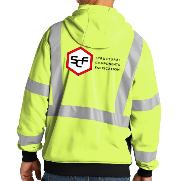 CornerStone® ANSI 107 Class 3 Heavy-Duty Fleece Full-Zip Hoodie - Printed Logo Thumbnail