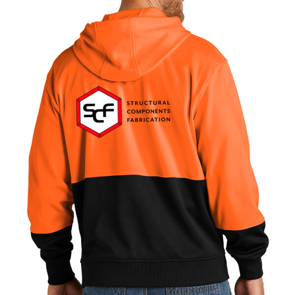 CornerStone® Enhanced Visibility Fleece Pullover Hoodie - Printed Logo Thumbnail