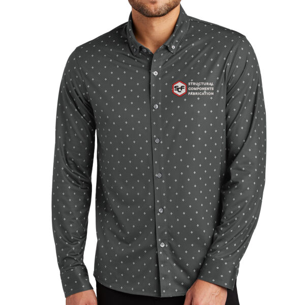 Mercer+Mettle™ Stretch Jersey Long Sleeve Shirt - Embroidered Logo Thumbnail