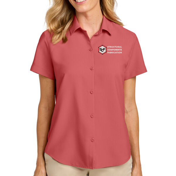 Port Authority® Short Sleeve UV Dockside Shirt - Embroidered Logo Thumbnail