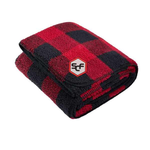 Port Authority® Double-Sided Sherpa/Plush Blanket - Embroidered Logo Thumbnail