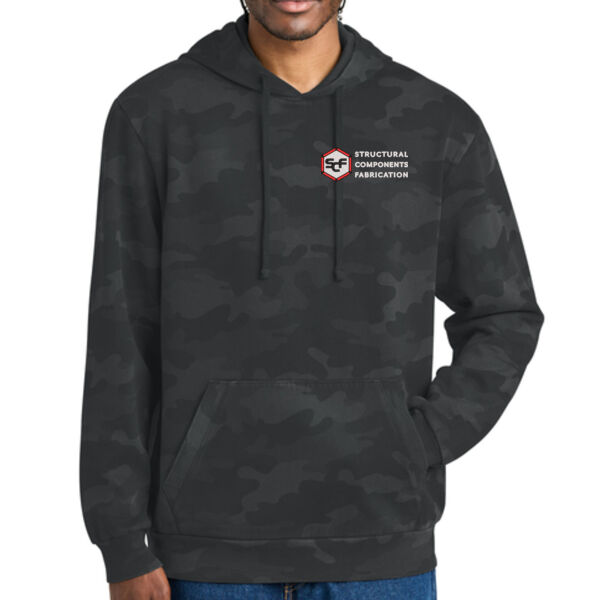 District Wash™ Camo Fleece Hoodie - Embroidered Logo Thumbnail