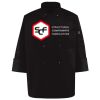 Ten Pearl Button Black Chef Coat Thumbnail